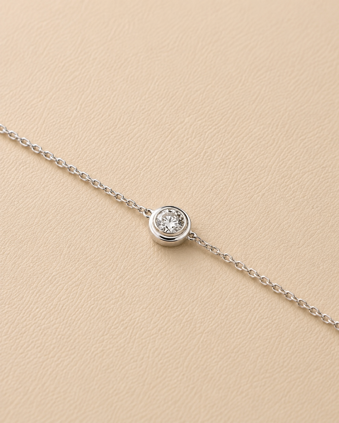 CHR Solitaire Diamant Armbånd - 18 K Hvidguld