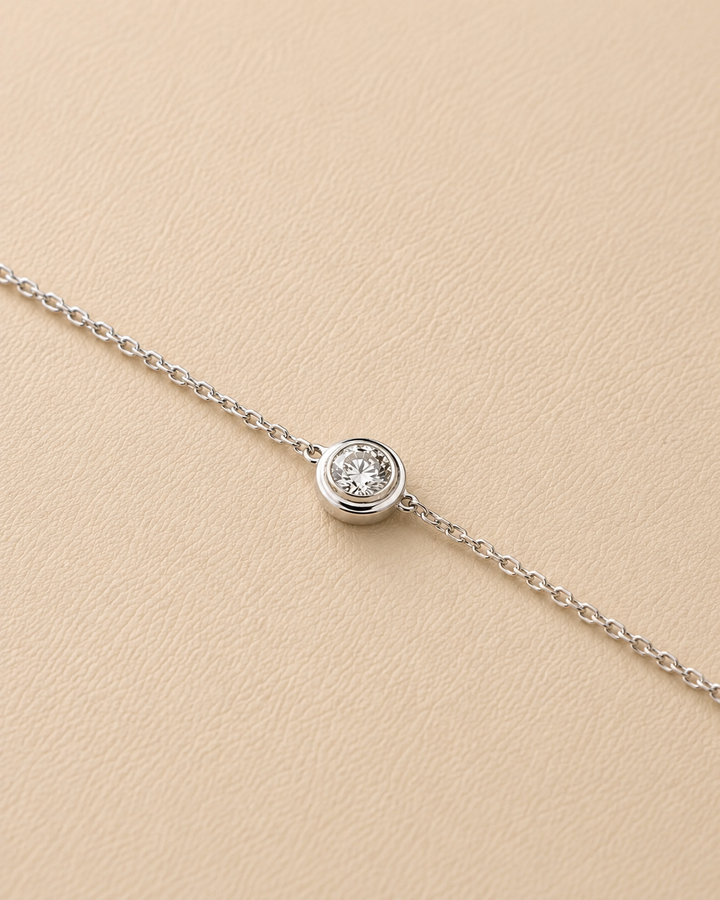 CHR Solitaire Diamant Armbånd - 18 K Hvidguld