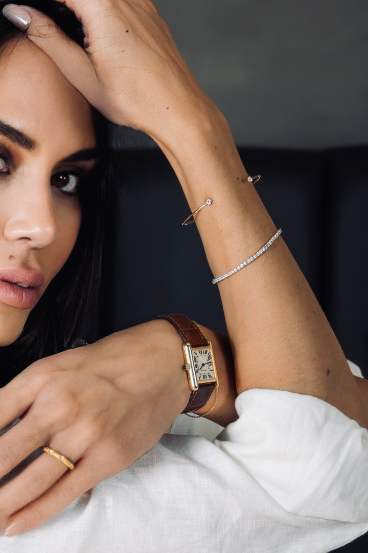 CHR Tennis Armbånd 2 mm Golden Edt.