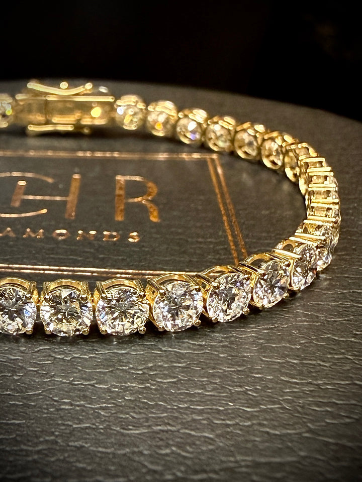 Diamant Tennis Armbånd 10K Guld 4 mm