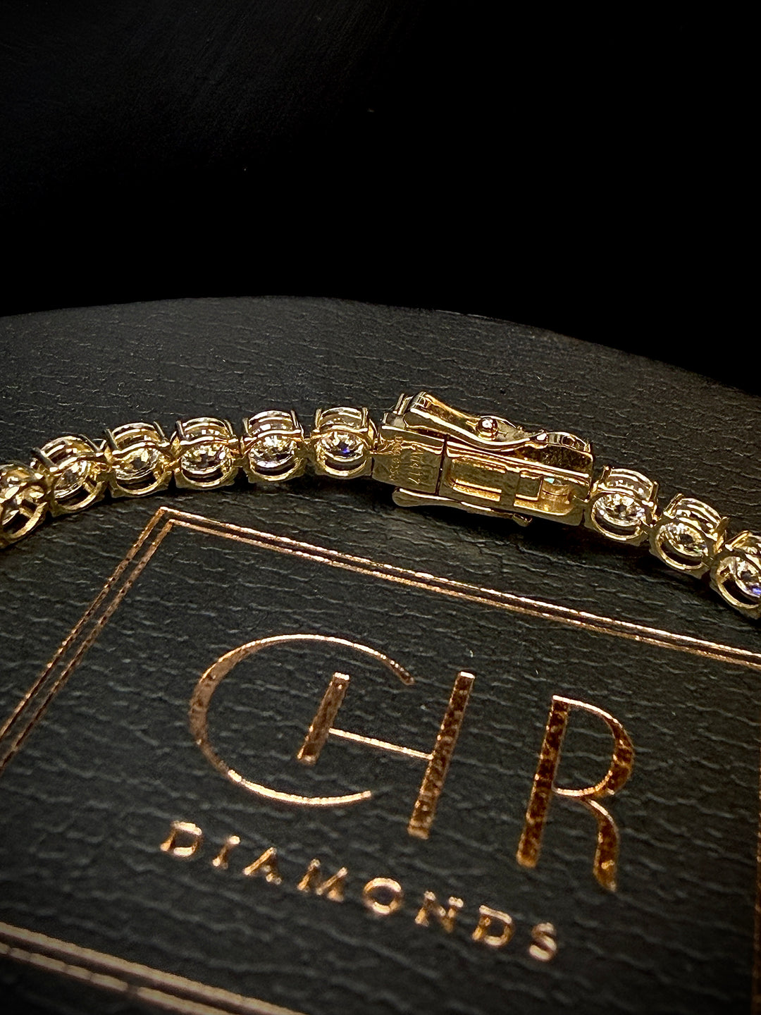 Diamant Tennis Armbånd 10K Guld 4 mm