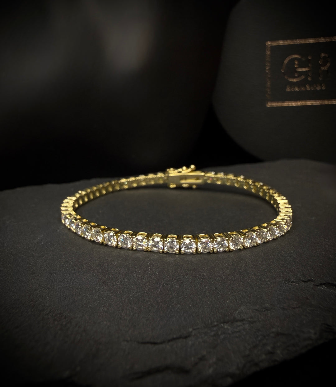 CHR Tennis Armbånd 3 mm Golden Edt.