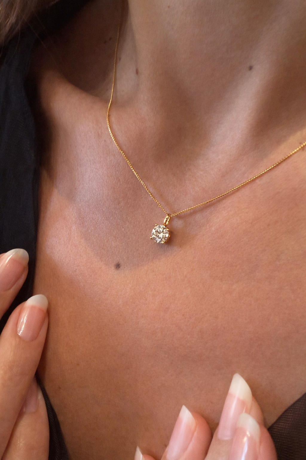 Simplicity Diamant Halskæde Guld 14 K