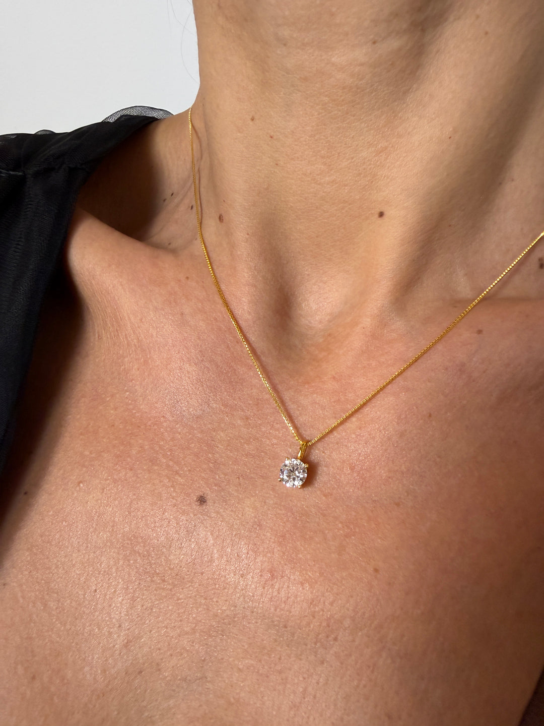 Simplicity Diamant Halskæde Guld 14 K