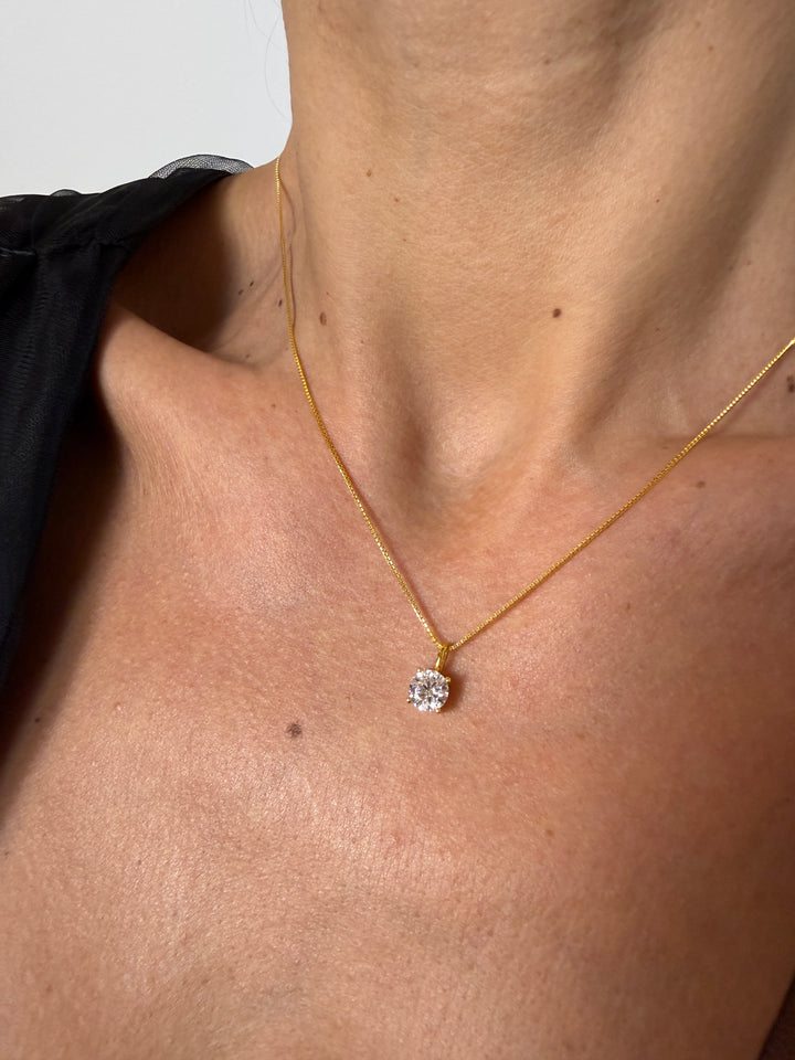 Simplicity Diamant Halskæde Guld 14 K