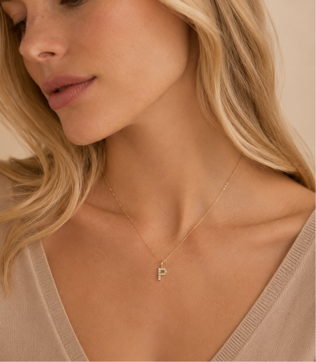 Diamantbogstav 18 K Guld