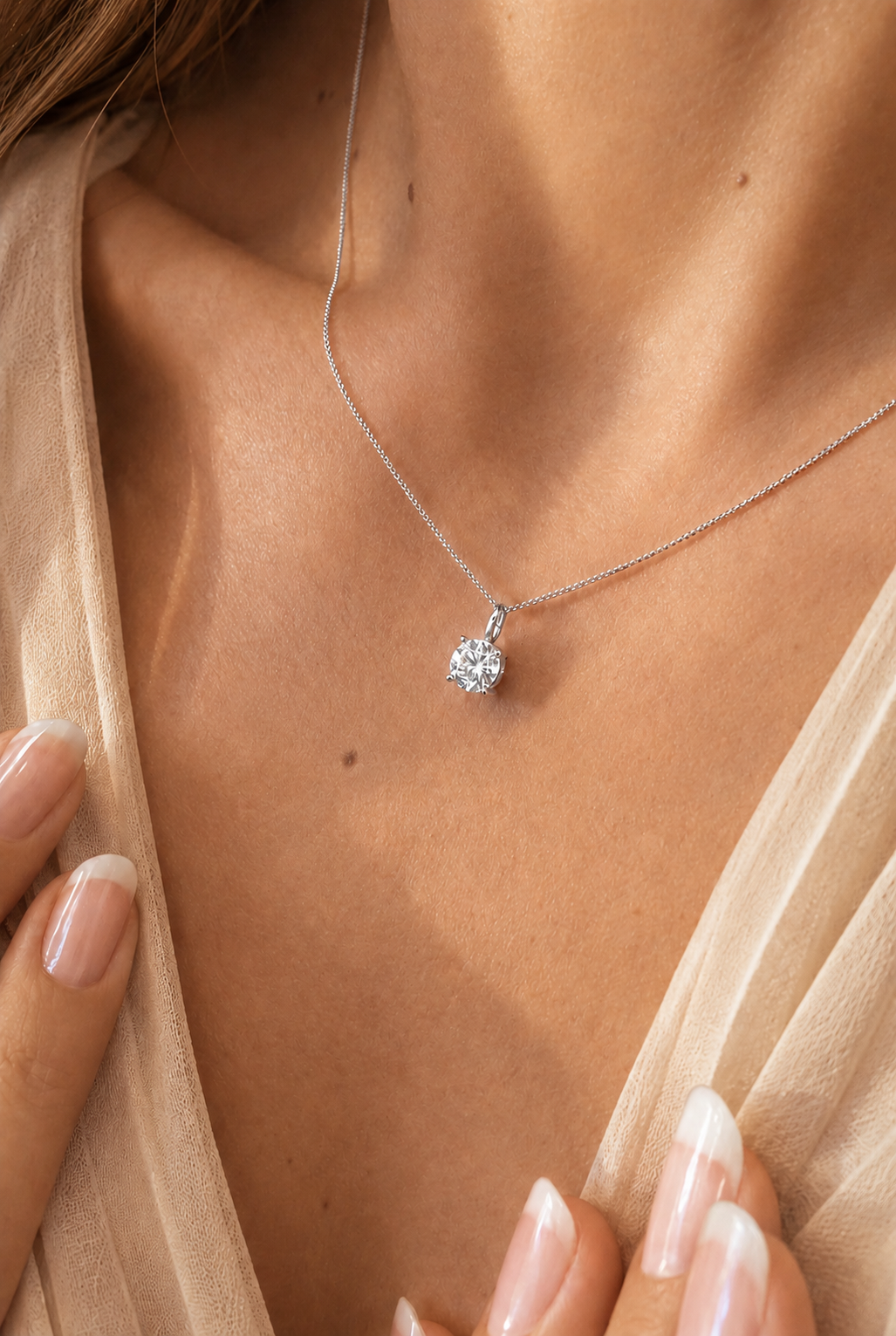 Simplicity Diamant Vedhæng 18K Hvidguld