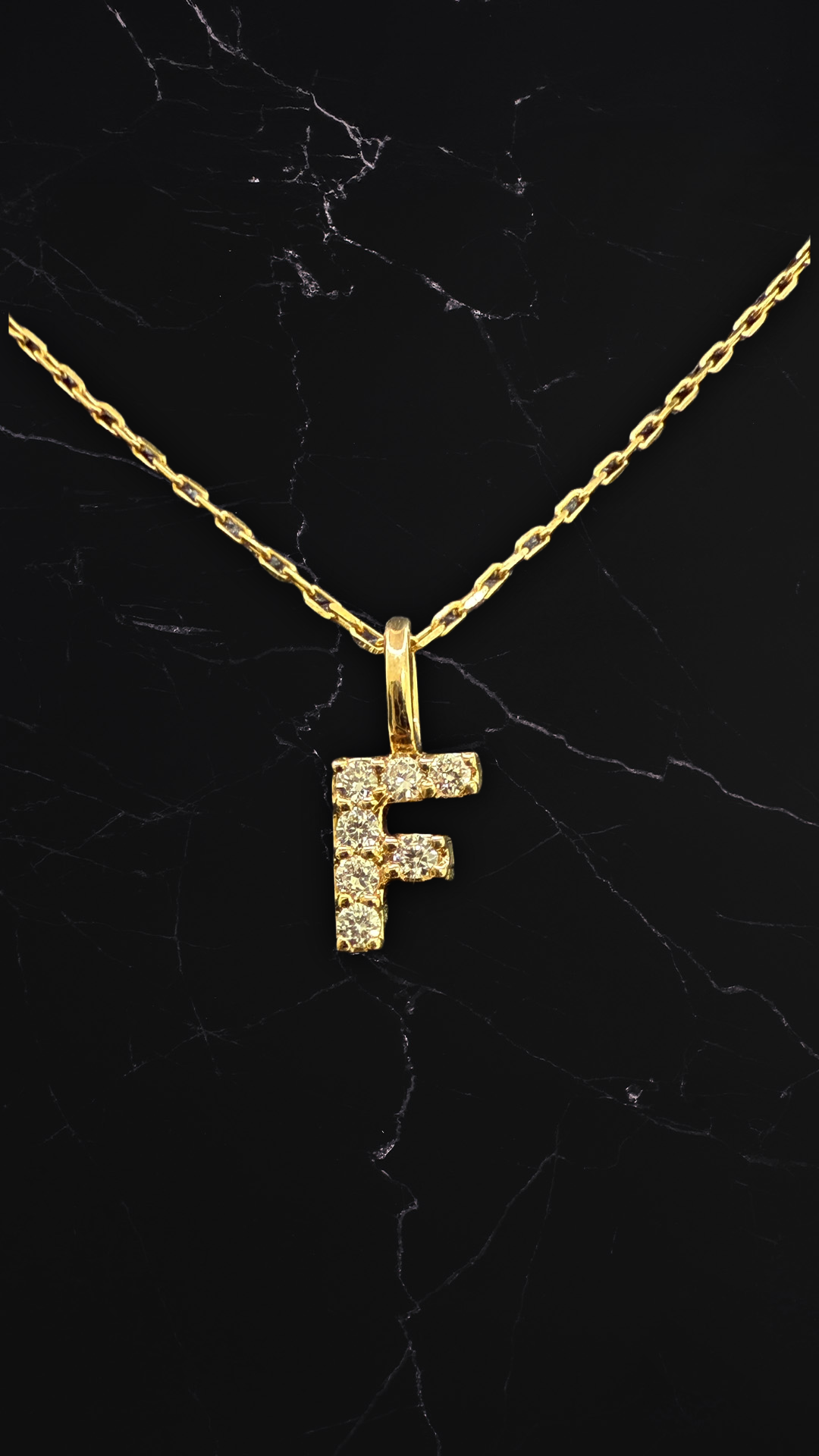 Diamantbogstav 18 K Guld