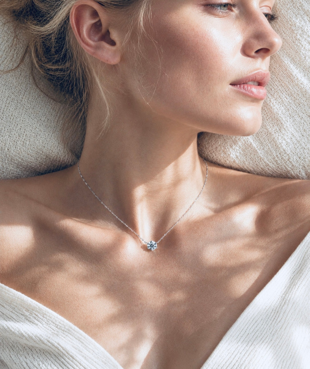 Grace Diamant Halskæde 18K Hvidguld