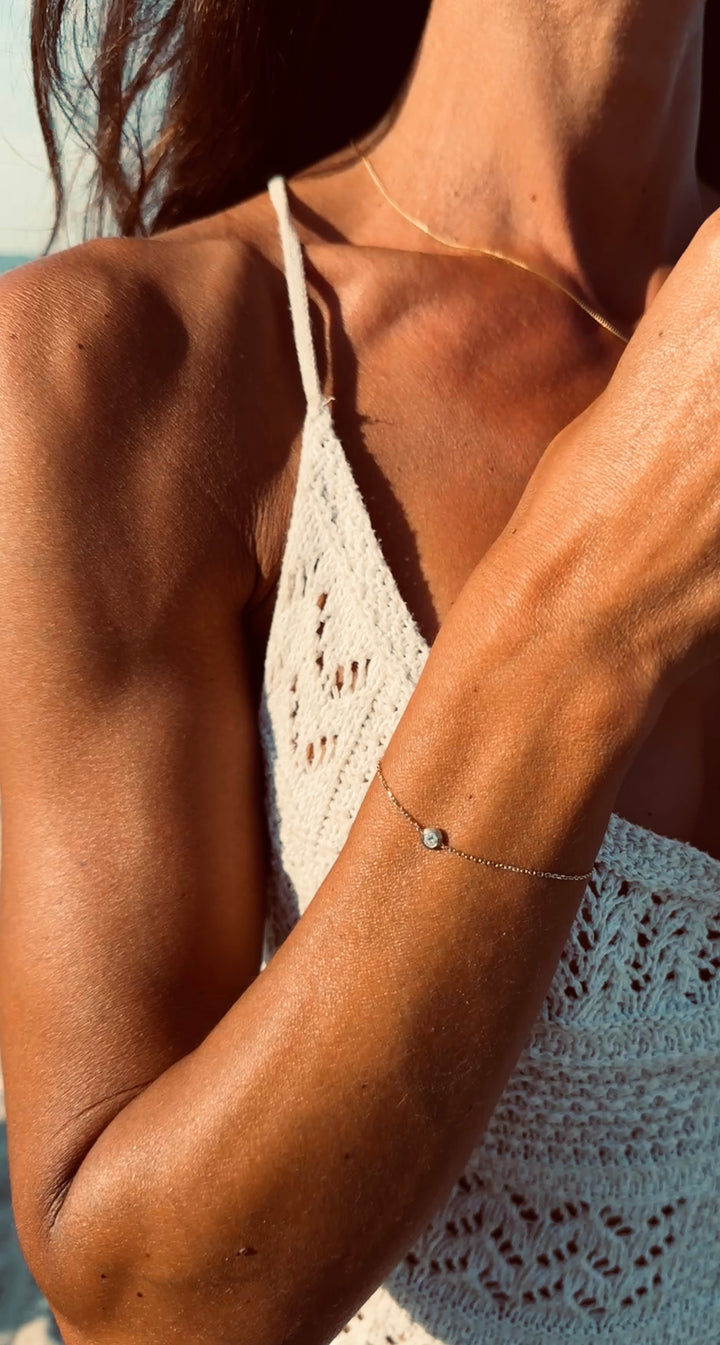 CHR Solitaire Diamant Armbånd 18 K Guld