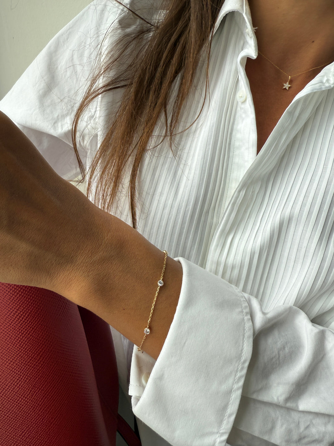 Diamant Stjerne 18 K Guld