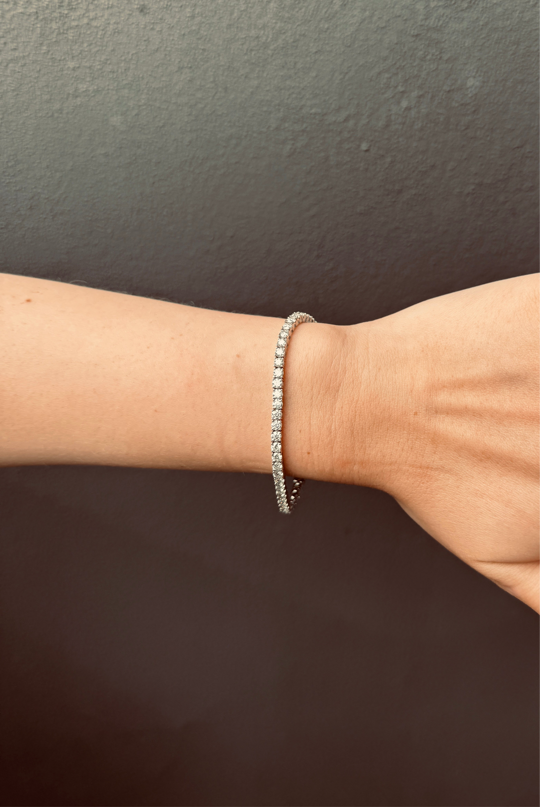 CHR Tennis Armbånd 3 mm hvidguldsbelagt