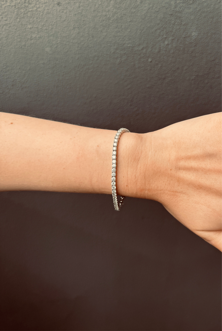 CHR Tennis Armbånd 3 mm hvidguldsbelagt