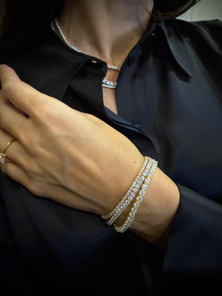 CHR Tennis Armbånd 4 mm Golden Edt.