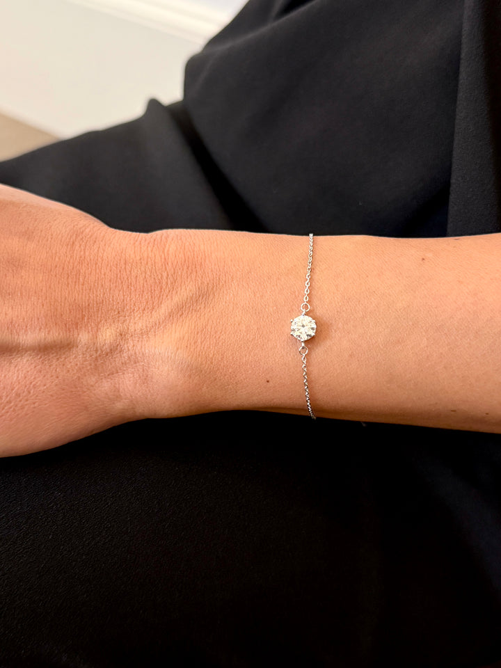 Solitaire Pure Armbånd Sølv