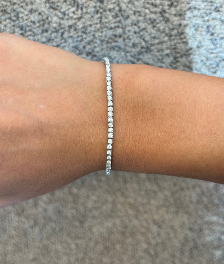 Tennis Armbånd 0.1 CT 3 mm Sølv