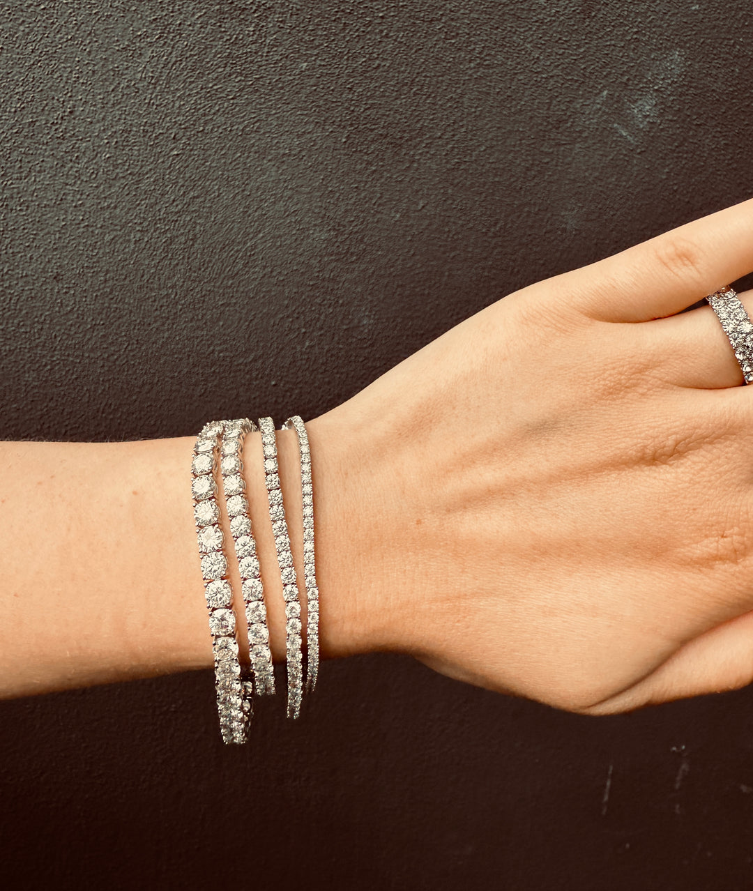 CHR Tennis Armbånd 3 mm hvidguldsbelagt