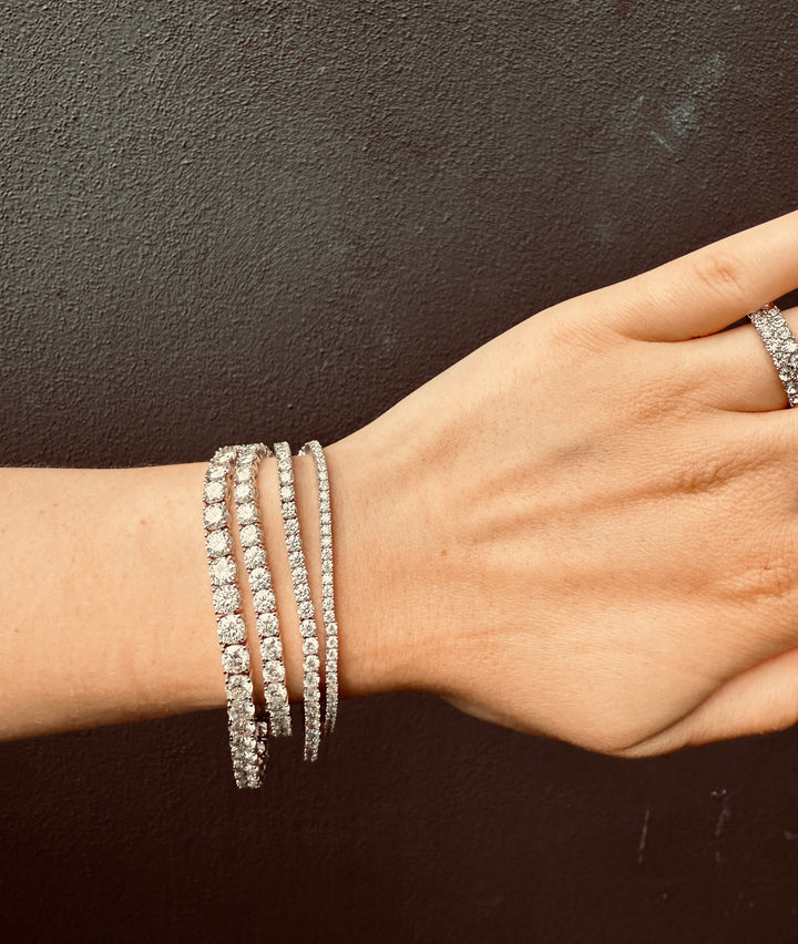 CHR Tennis Armbånd 3 mm hvidguldsbelagt