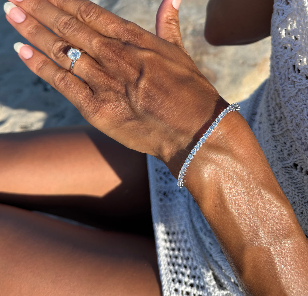 CHR Diamant Tennis Armbånd 2.8 mm. 14 K Hvidguld