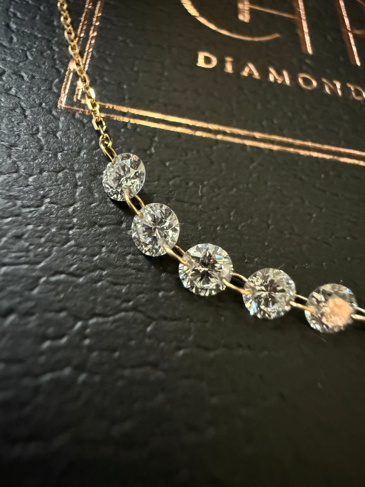 Nova Diamant Halskæde 14 K Guld