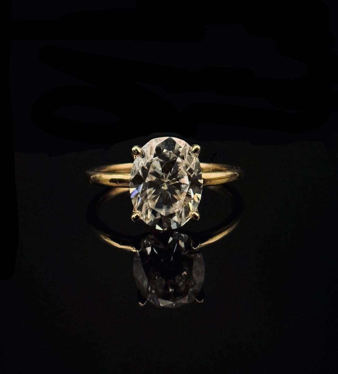 CHR Solitaire Oval Cut Ring Guld