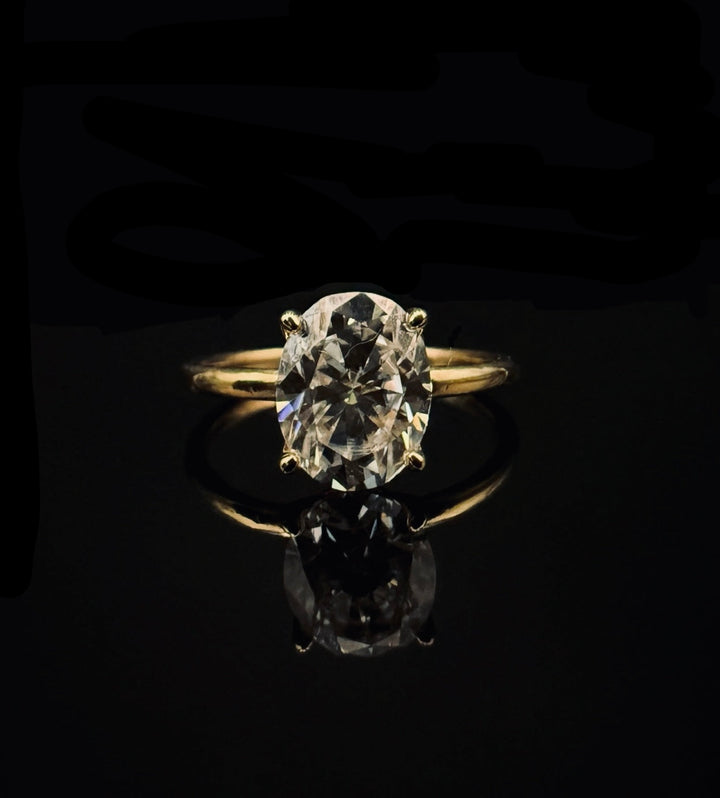 CHR Solitaire Oval Cut Ring Guld