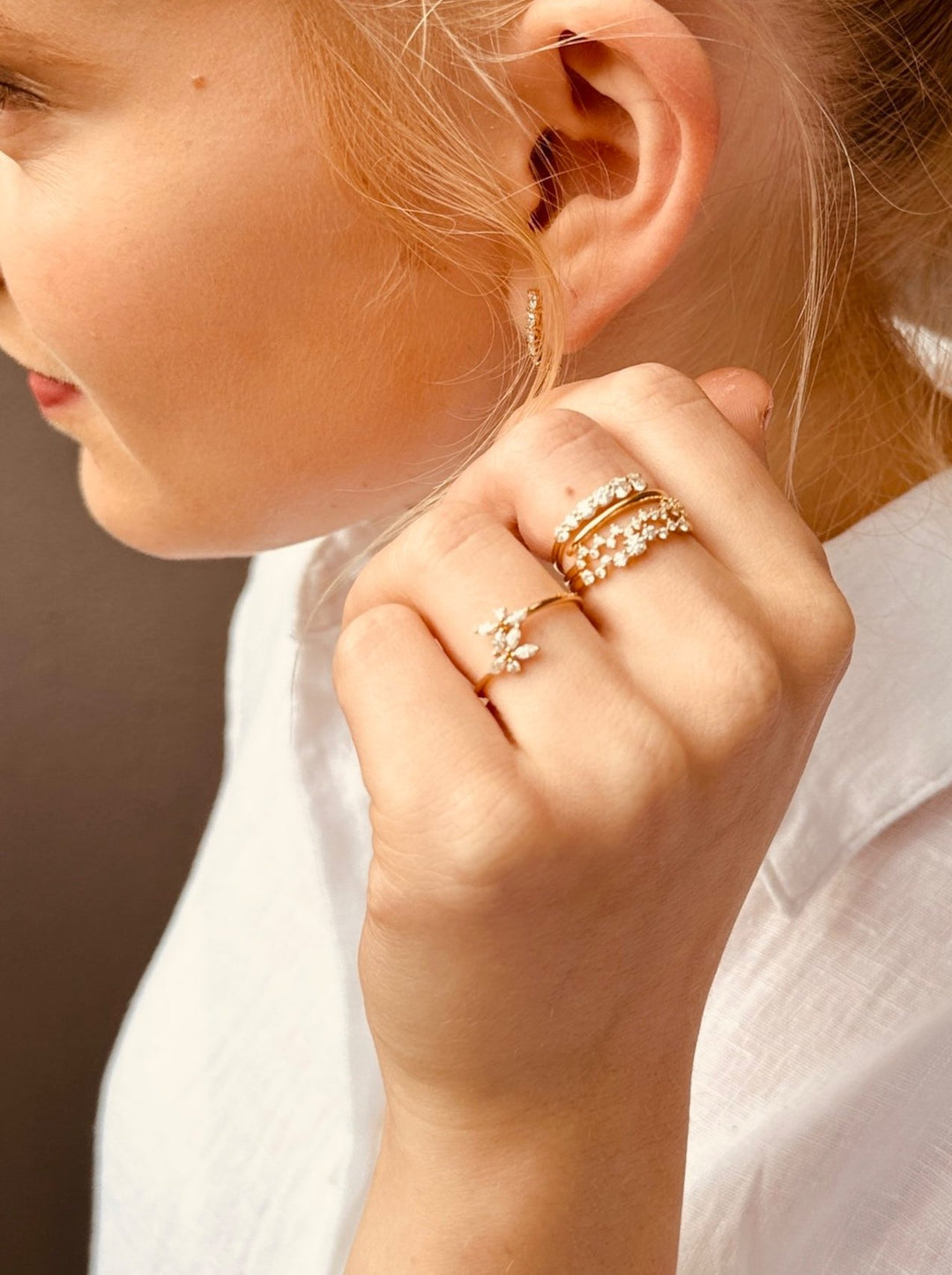 Blomster Guld Ring