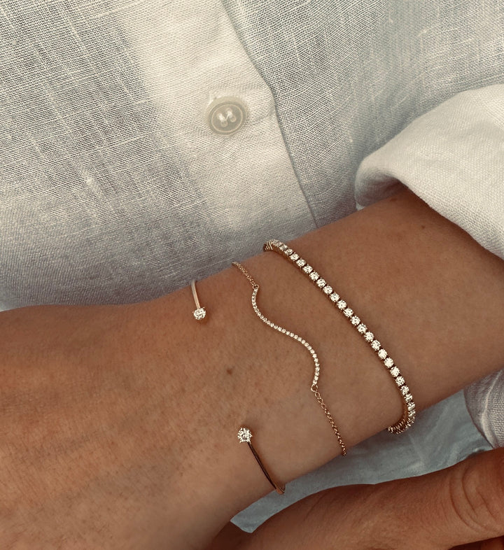 Tennis Armbånd Guld 14 K