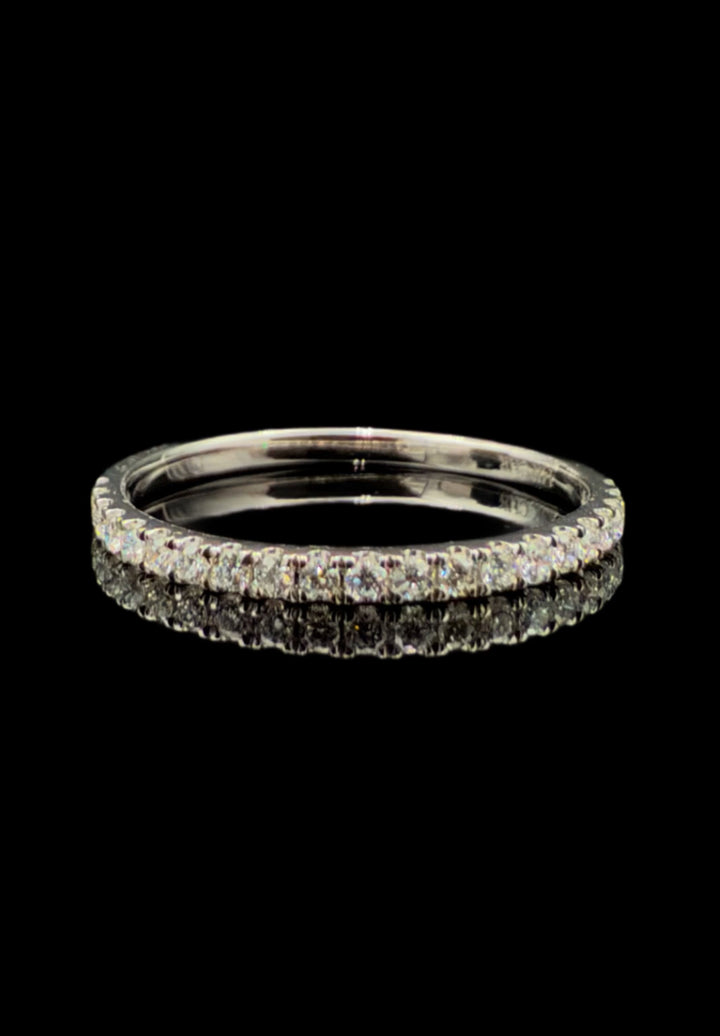 Diamant Minimalistic Eternity Ring 14K Hvidguld