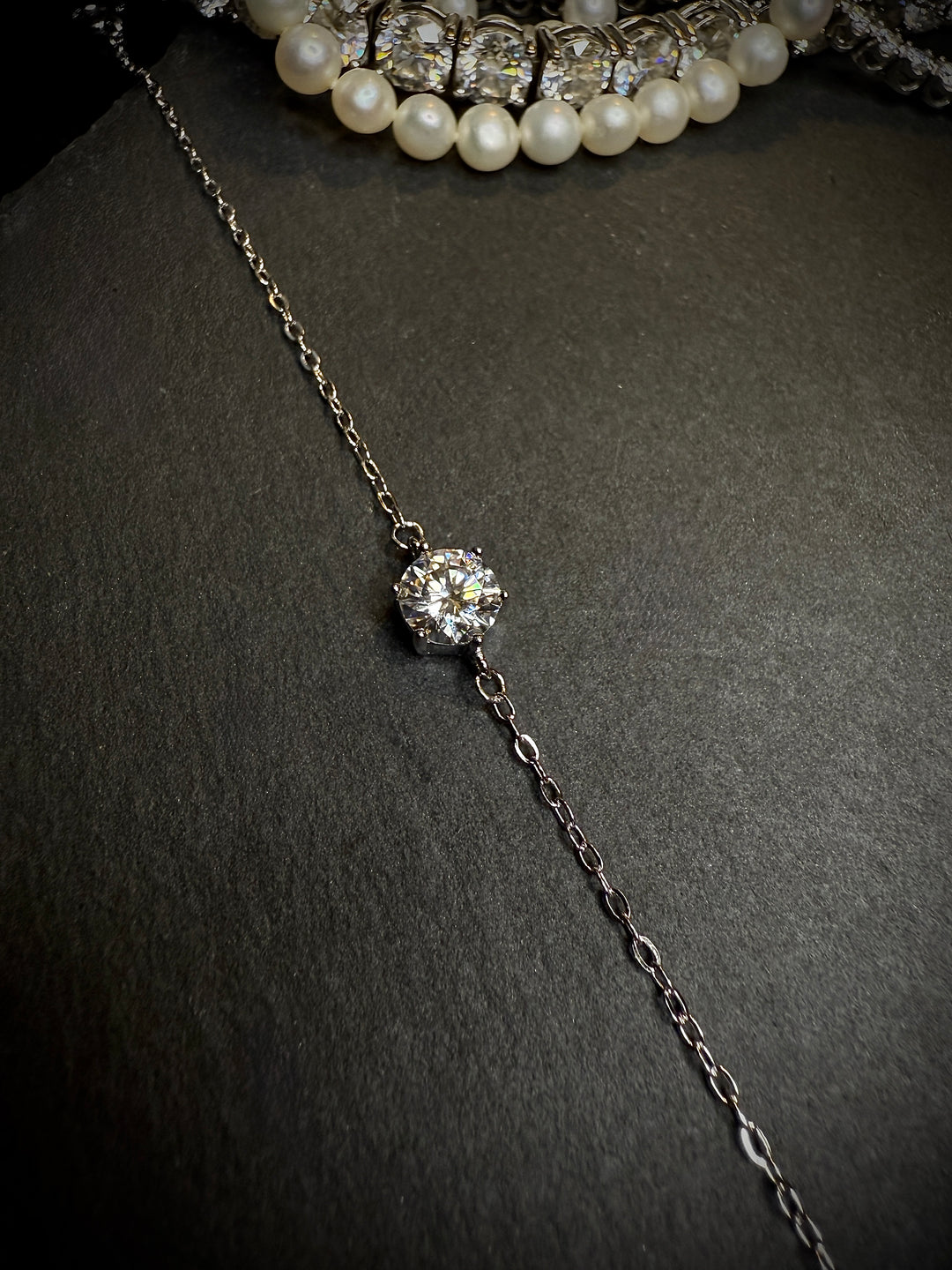 Solitaire Pure Armbånd Sølv