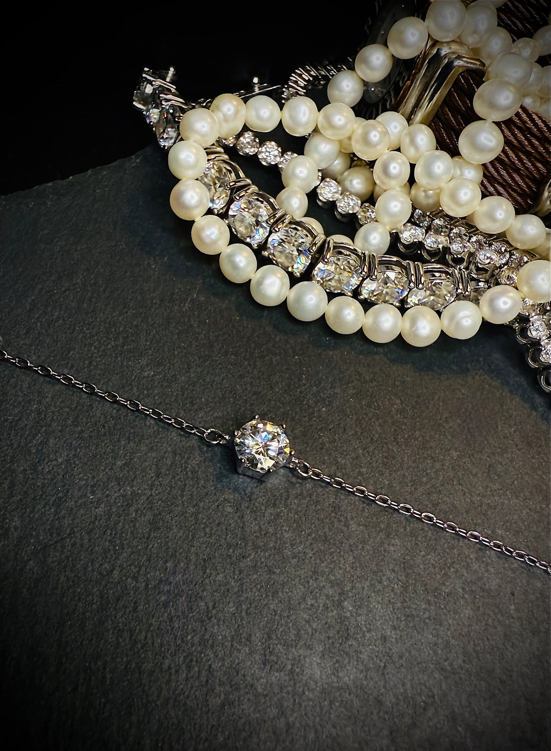 Solitaire Pure Armbånd Sølv