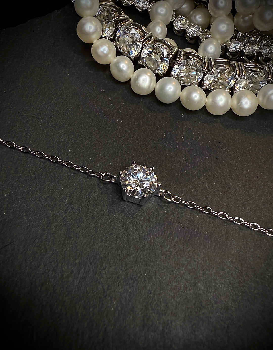 Solitaire Pure Armbånd Sølv