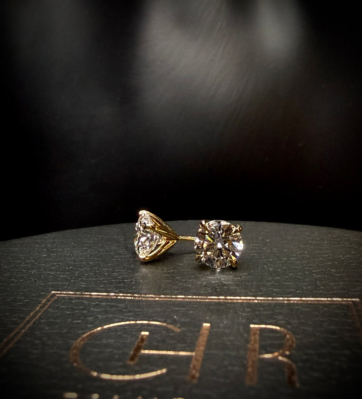 CHR Diamant Solitaire Ørestikker 18K Guld 2x1.1 CT