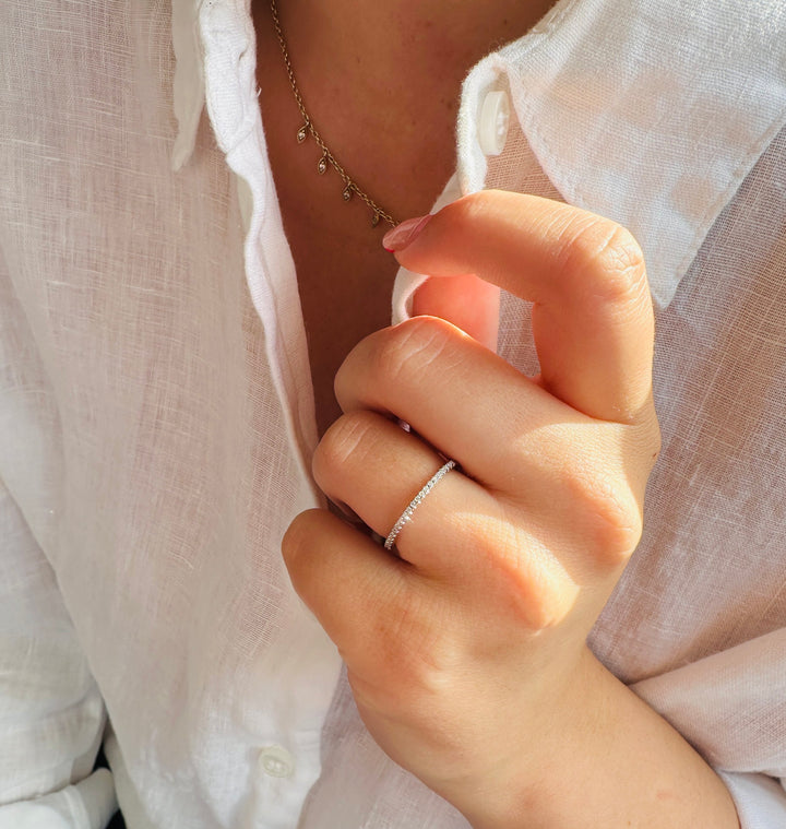 Minimalistic Sølv Eternity Ring