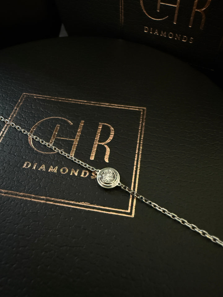 CHR Solitaire Diamant Armbånd - 18 K Hvidguld