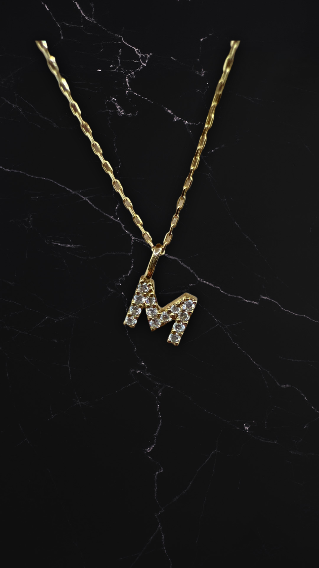 Diamantbogstav 18 K Guld