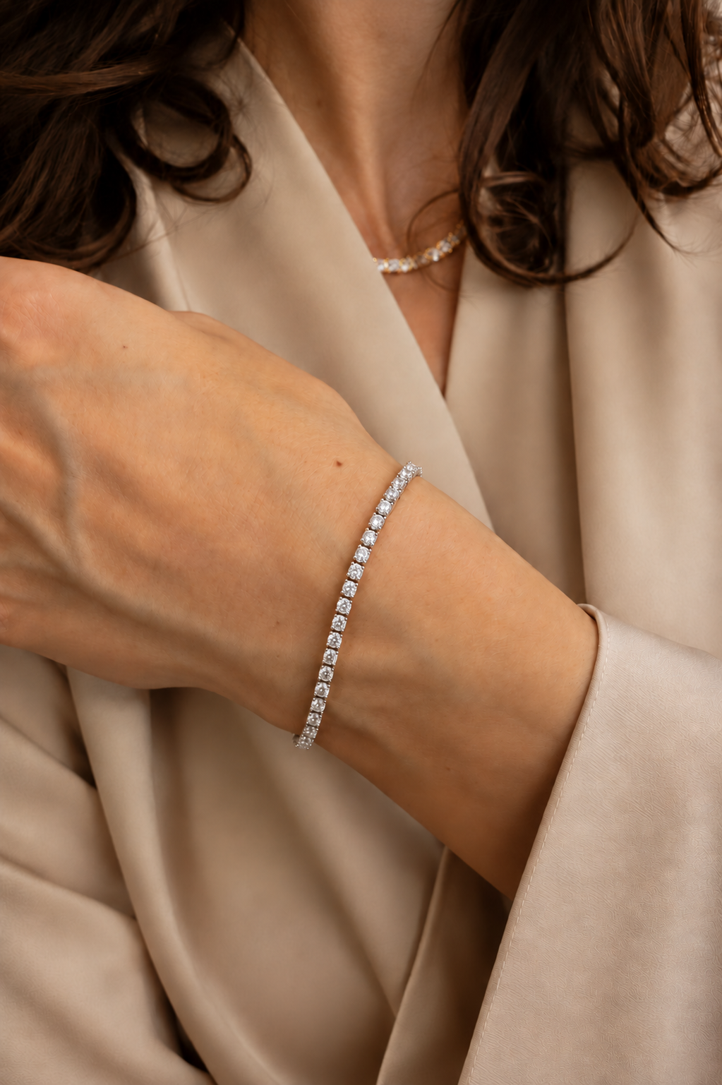 CHR Diamant Tennis Armbånd 5.57 CT – Platinum Edition