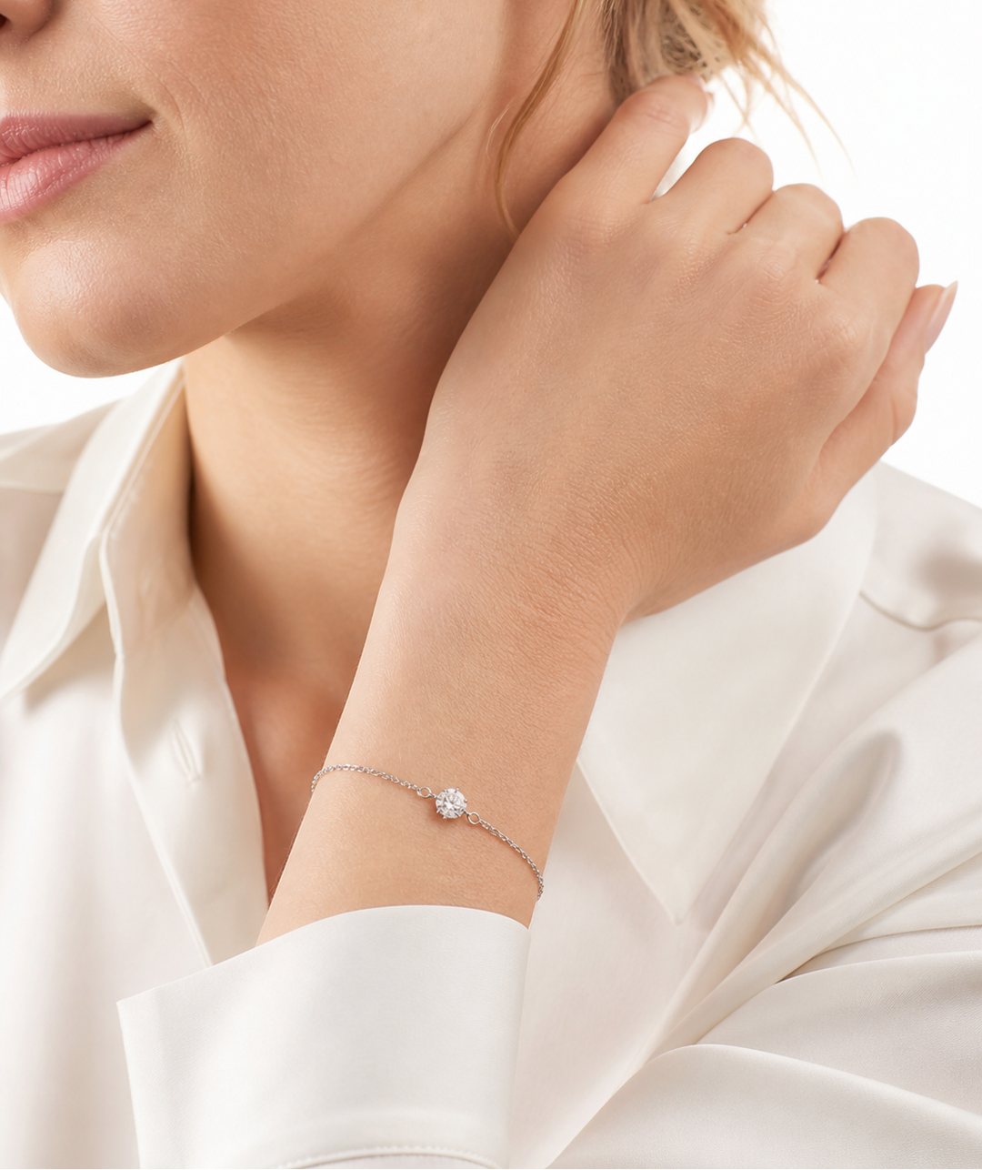 Solitaire Pure Armbånd Sølv