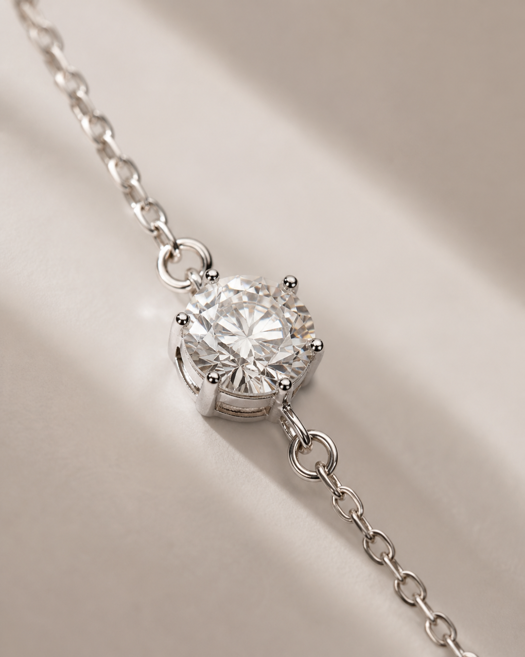 Solitaire Pure Armbånd Sølv