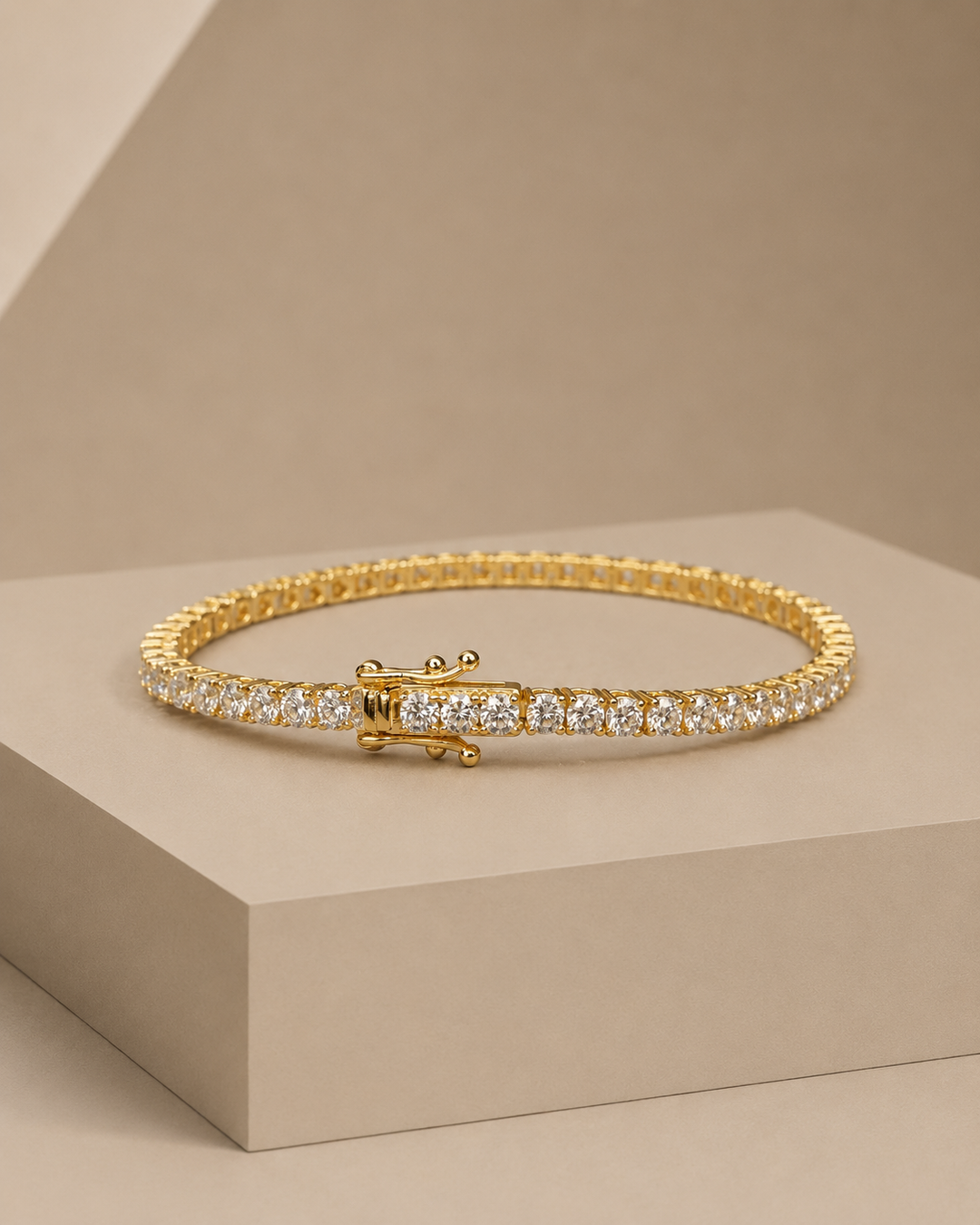 CHR Tennis Armbånd 3 mm Golden Edt.
