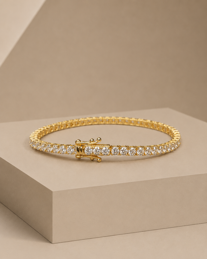 CHR Tennis Armbånd 3 mm Golden Edt.