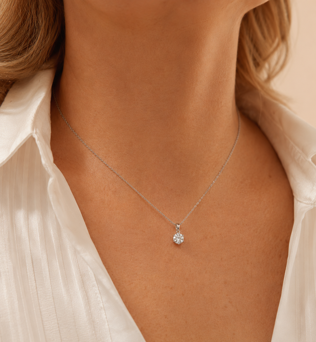 CHR DIAMANT BRILLIANT HALSKÆDE 1 CT. SILVER EDITION