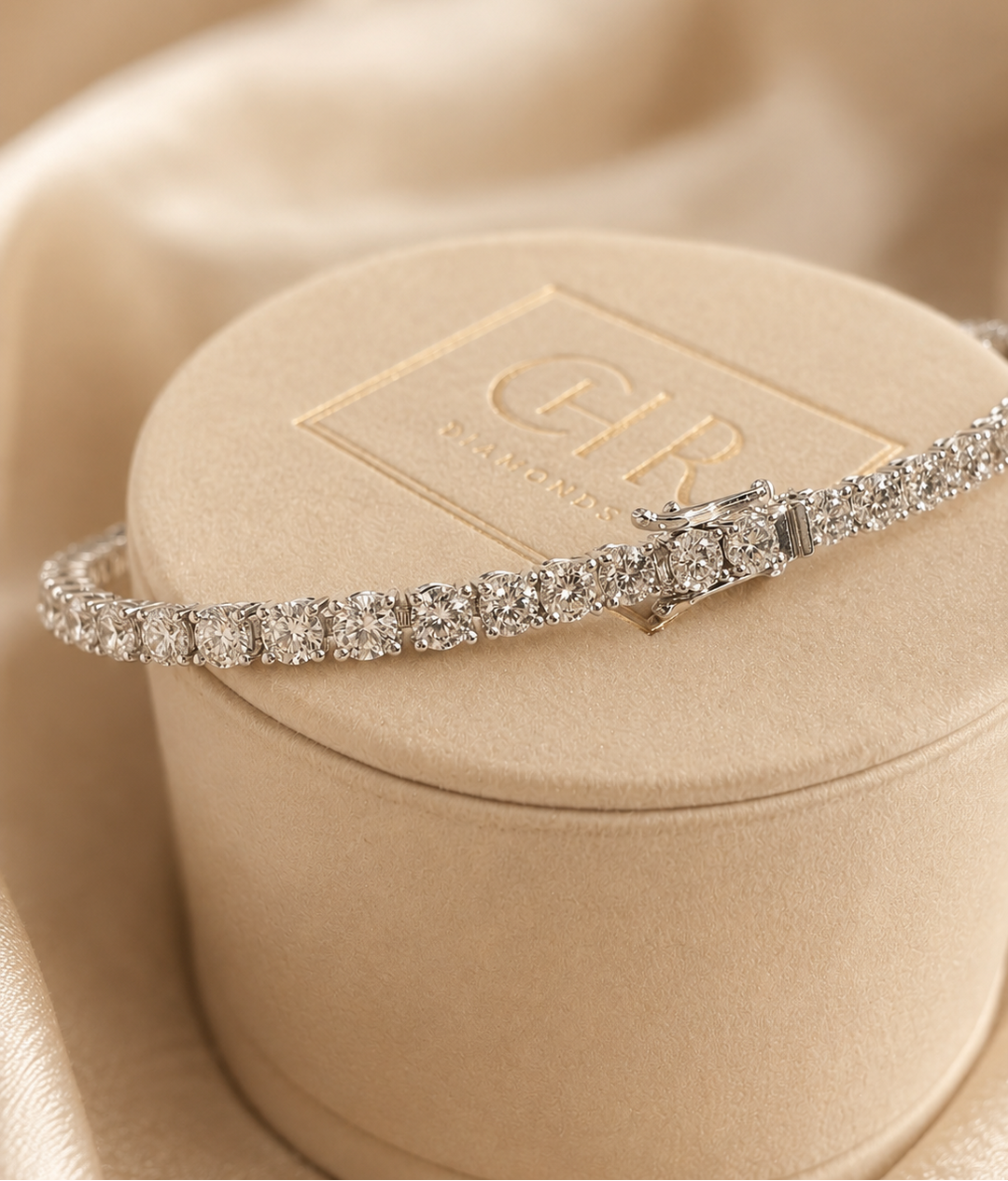 CHR Diamant Tennis Armbånd 2.8 mm. 14 K Hvidguld
