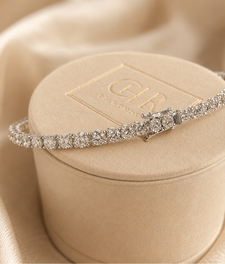 CHR Diamant Tennis Armbånd 2.8 mm. 14 K Hvidguld