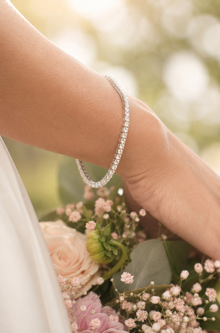 CHR Diamant Tennis Armbånd 2.8 mm. 14 K Hvidguld