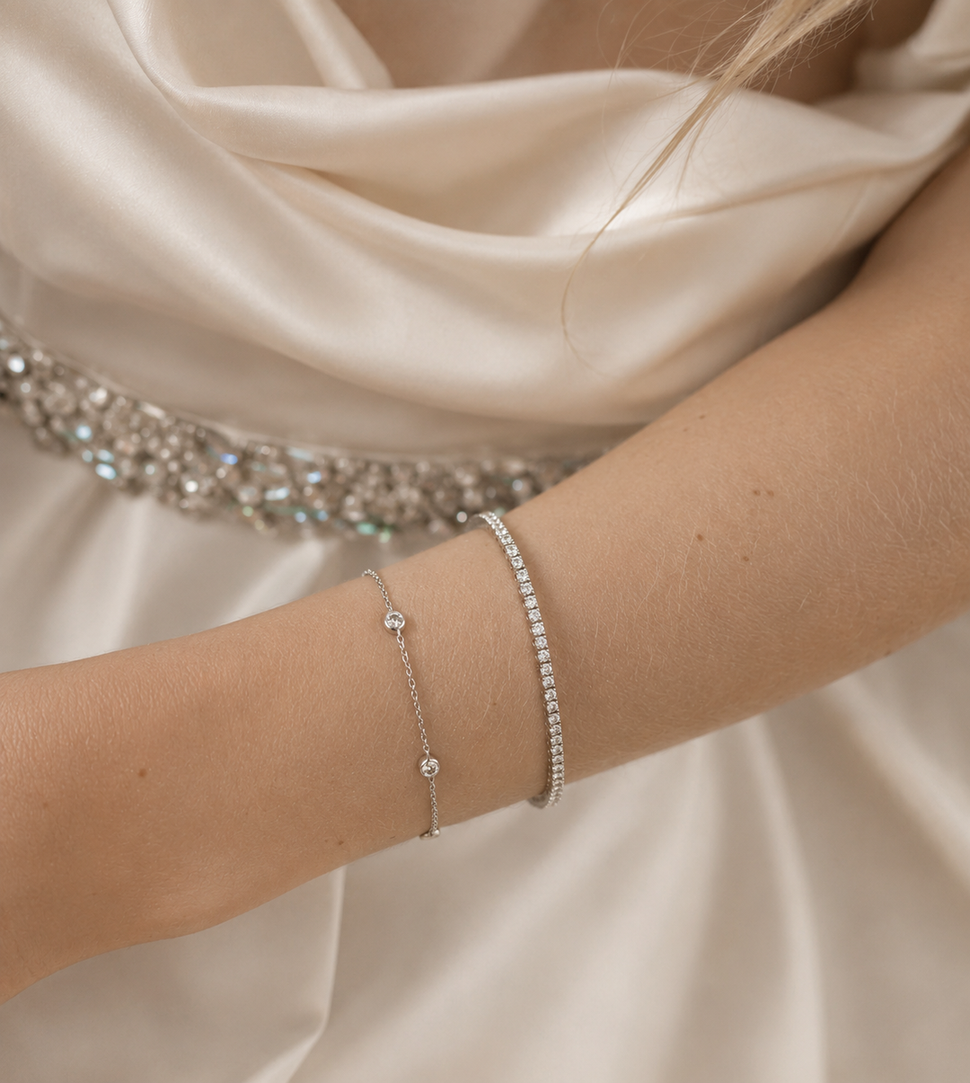 CHR Five Diamond Bracelet 18 k Hvidguld