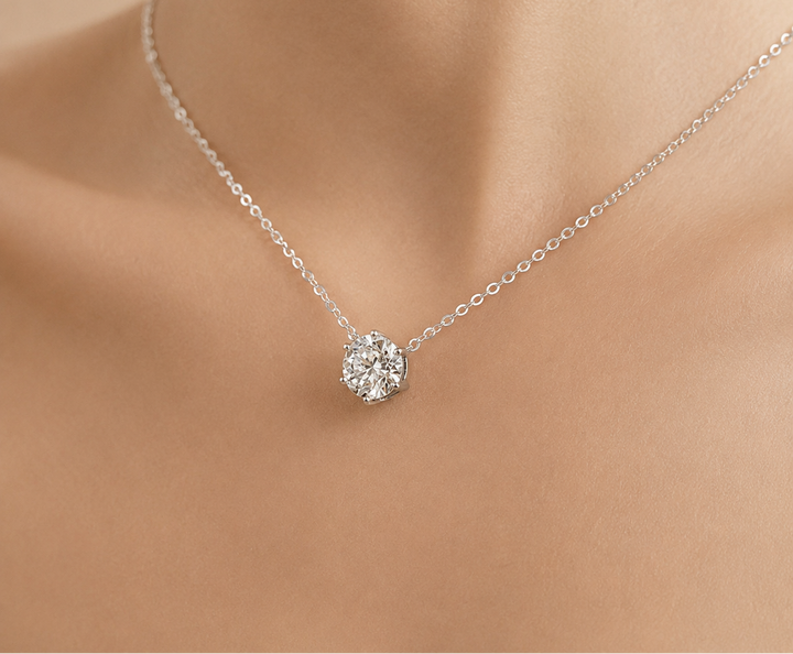 Grace Diamant Halskæde 18K Hvidguld