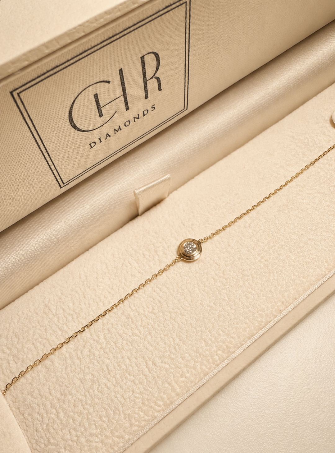 CHR Solitaire Diamant Armbånd 18 K Guld