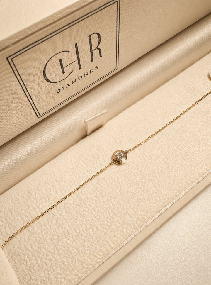 CHR Solitaire Diamant Armbånd 18 K Guld