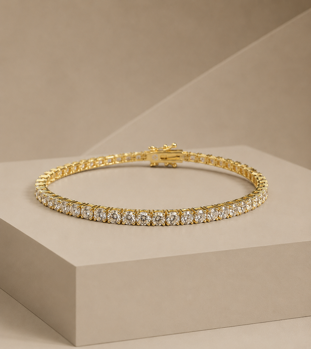 CHR Tennis Armbånd 3 mm Golden Edt.
